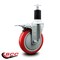 Service Caster 5'' Red Poly Swivel 1-1/2'' Expanding Stem Caster Total Lock Brake SCC-EXTTL20S514-PPUB-RED-112 - alternate 4